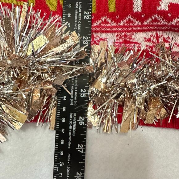 Ugly Christmas Sweater Grinch LIGHTS UP Tacky Tinsel Xmas Party Winner Sz Small - Picture 5 of 5